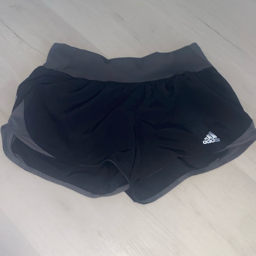Black adidas running short